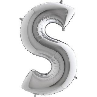 Balónek stříbrný písmeno S