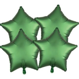 BALÓNKY fóliové Hvězdy smaragdové 4ks