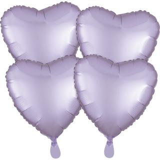 BALÓNKY fóliové Srdce lila 4ks