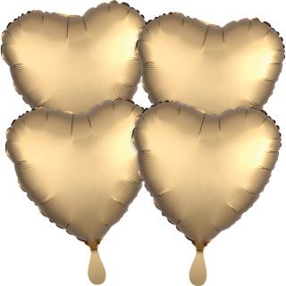 BALÓNKY fóliové Srdce zlaté 4ks