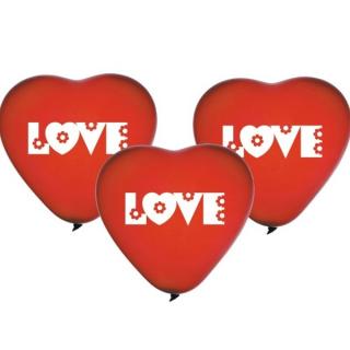 BALÓNKY latexové Srdce Love 5ks