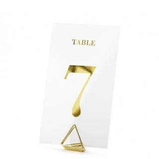 ČÍSLICE na stůl transparentní zlaté 7x12cm, 20ks