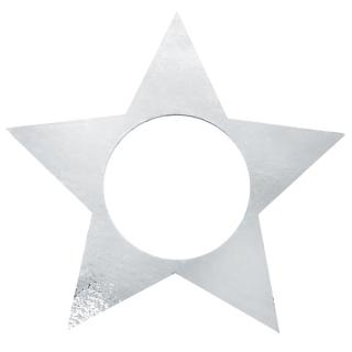 DRŽÁK na dekorační kouli s hvězdou stříbrný 12ks