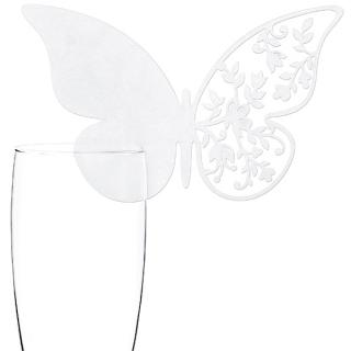 JMENOVKY  na skleničku Motýl dekor 10ks