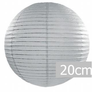 Lampion kulatý 20cm šedý