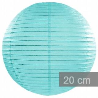 Lampion kulatý 20cm Tiffany blue