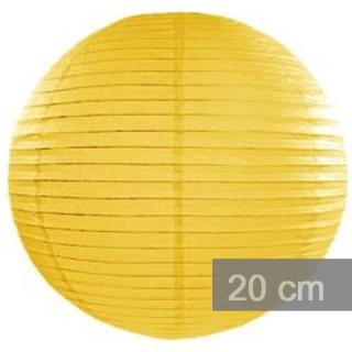 Lampion kulatý 20cm žlutý