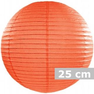 Lampion kulatý 25cm oranžový
