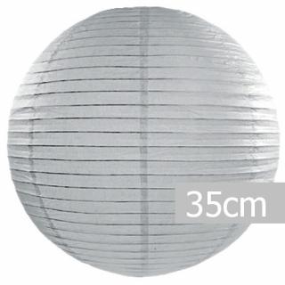 Lampion kulatý 35cm šedý