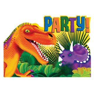 POZVÁNKY Dinosauří party 8ks