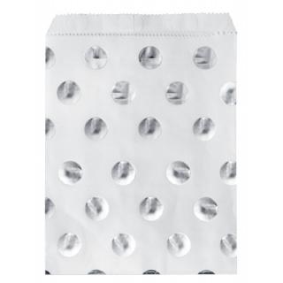 Pytlíčky papírové stříbrný puntík 10ks