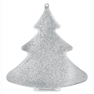 STROMEČEK glitrový stříbrný - vánoční ozdoba