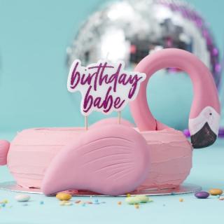 SVÍČKA dortová Birthday Babe s glitry