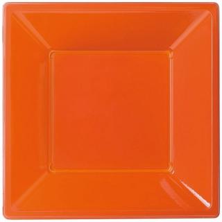 TALÍŘE plastové čtverec BBS 18x18 oranžový 6ks