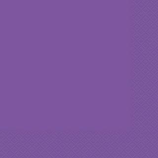 UBROUSKY jednobarevné neon purple - 33x33cm 20ks