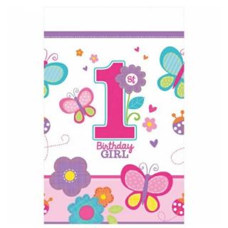 UBRUS  1.narozeniny holčička s motýlky