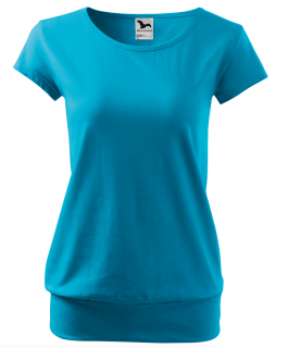 dámske tričko s menom a korunkou CITY farba trička: tyrkysová, Veľkosť: XL