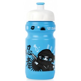 plastová fľaša na odrážadlo s držiakom NINJA -  modrá 350ml