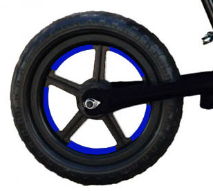 reflexné pásiky na kolesá - doplnok k odrážadlu farba reflexu: modrá
