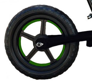 reflexné pásiky na kolesá - doplnok k odrážadlu farba reflexu: zelená