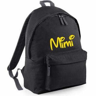 ruksak s menom Base čierny s reflexným menom Farba textu: reflexný žltý