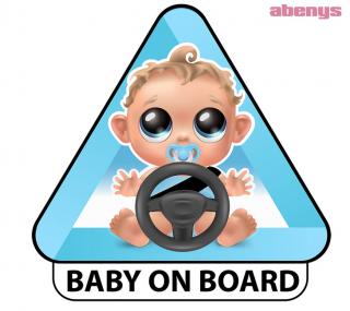 Samolepka na auto - BABY ON BOARD - chlapček