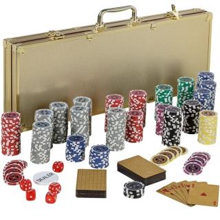 GamesPlanet Poker set Gold Edition, 500 laser  žetónov