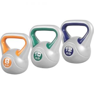 Gorilla Sports Kettlebel set, plast, 8 kg, 10 kg, 12 kg