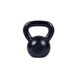 Gorilla Sports Kettlebell činka, liatinová, čierna, 12 kg