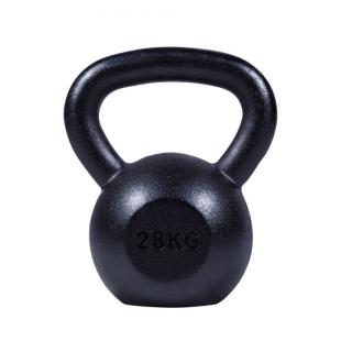 Gorilla Sports Kettlebell činka, liatinová, čierna, 28 kg