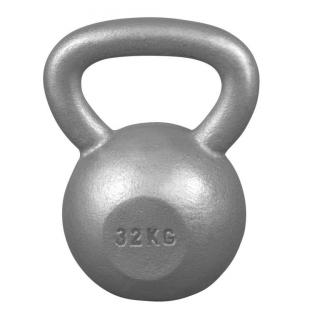 Gorilla Sports Kettlebell činka, liatinová, sivá, 32 kg