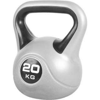 Gorilla Sports Kettlebell činka, vinylová, čierna, 20 kg