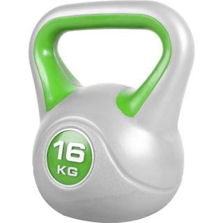 Gorilla Sports Kettlebell činka, vinylová, sv. zelená, 16 kg