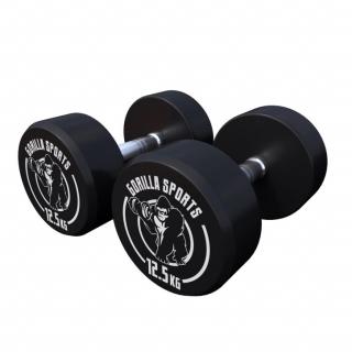 Gorilla Sports Okrúhle činky, gumové, 2 x 12,5 kg