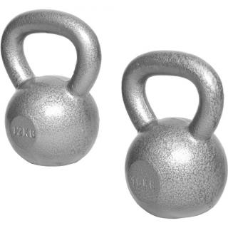 Gorilla Sports Sada kettlebell činiek, liatina, 12 a 16 kg