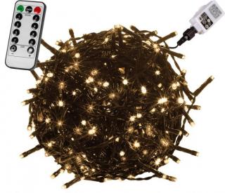 VOLTRONIC Svetielka 20 m, 200 LED, teplá biela, zelený kábel