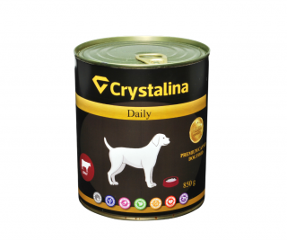 Crystalina Daily canned - Hovädzie s ryžou Hmotnosť: 12 x 410 g