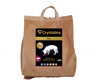 Crystalina Daily dry - Hovädzie s ryžou Hmotnosť balenia: 12 kg, Plemeno psa: Stredné a Veľké