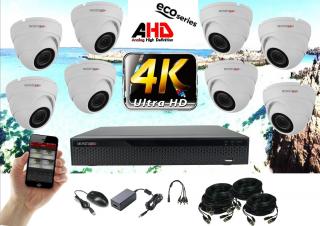 Monitorrs Security 4K AHD 8 kamerový set 8 Mpix Eco WDome (6037K8) (Monitorrs Security)