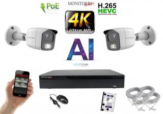 Monitorrs Security 4K IP 2 kamerový set 8 Mpix WTube (6378K2)  (Monitorrs Security)