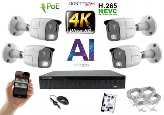 Monitorrs Security 4K IP 4 kamerový set 8 Mpix WTube (6378K4)  (Monitorrs Security)