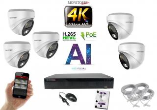 Monitorrs Security 4K IP 5 kamerový set 8 Mpix WDome (6376K5)  (Monitorrs Security)