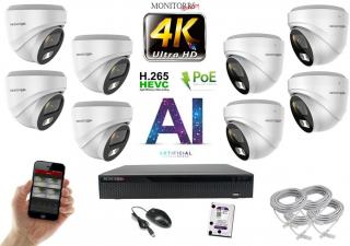 Monitorrs Security 4K IP 8 kamerový set 8 Mpix WDome (6376K8) (Monitorrs Security)