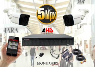 Monitorrs Security AHD 2 kamerový set  5 MPix Tube (6198K2) (Monitorrs Security)