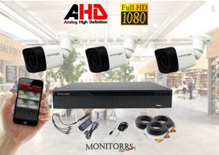 Monitorrs Security AHD 3 kamerový set 2 MPix Tube (6030K3) (Monitorrs Security)