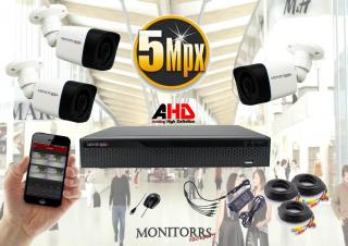 Monitorrs Security AHD 3 kamerový set 5 MPix Tube (6198K3) (Monitorrs Security)