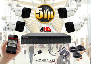 Monitorrs Security AHD 4 kamerový set 5 MPix Tube (6198K4) (Monitorrs Security)