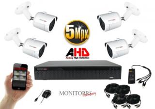 Monitorrs Security  AHD 4 kamerový set 5 MPix WTube (6041K4) (Monitorrs Security)
