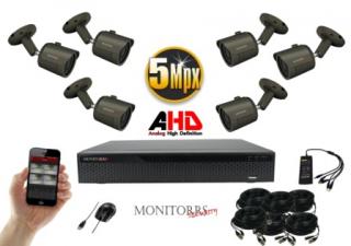 Monitorrs Security  AHD 6 kamerový set 5 MPix GTube (6042K6) (Monitorrs Security)