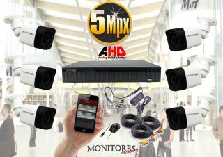 Monitorrs Security AHD 6 kamerový set 5 MPix Tube (6198K6) (Monitorrs Security)